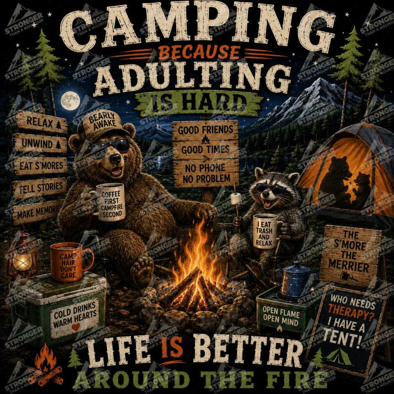 Bear Camping - Digital Image File