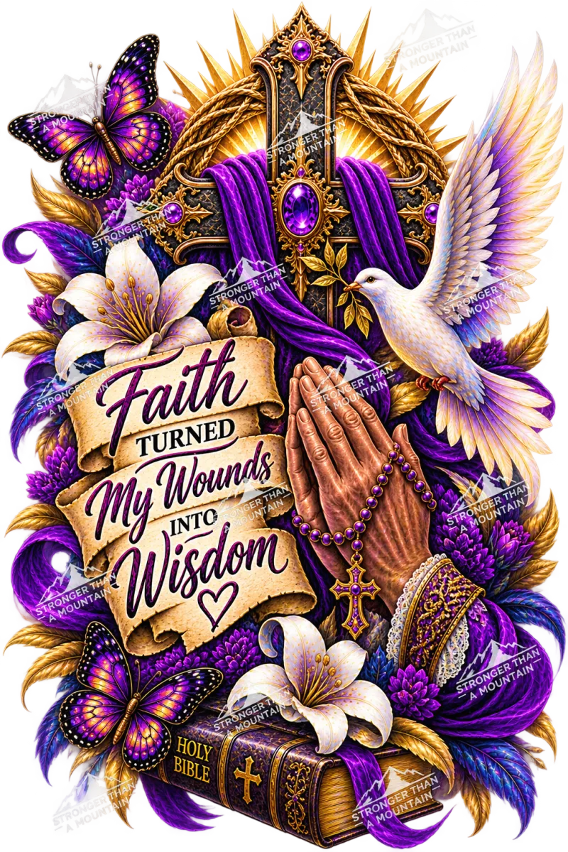 Faith Turned My Wounds Into Wisdom - Ready-to-Press DTF Transfer