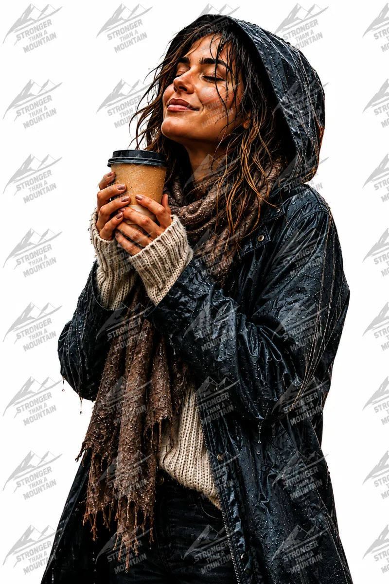 Coffee in the Rain - Ready-to-Press DTF Transfer