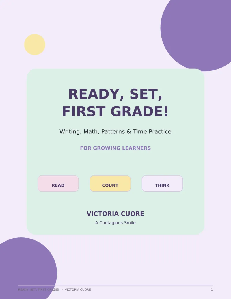 Ready, Set, First Grade Workbook