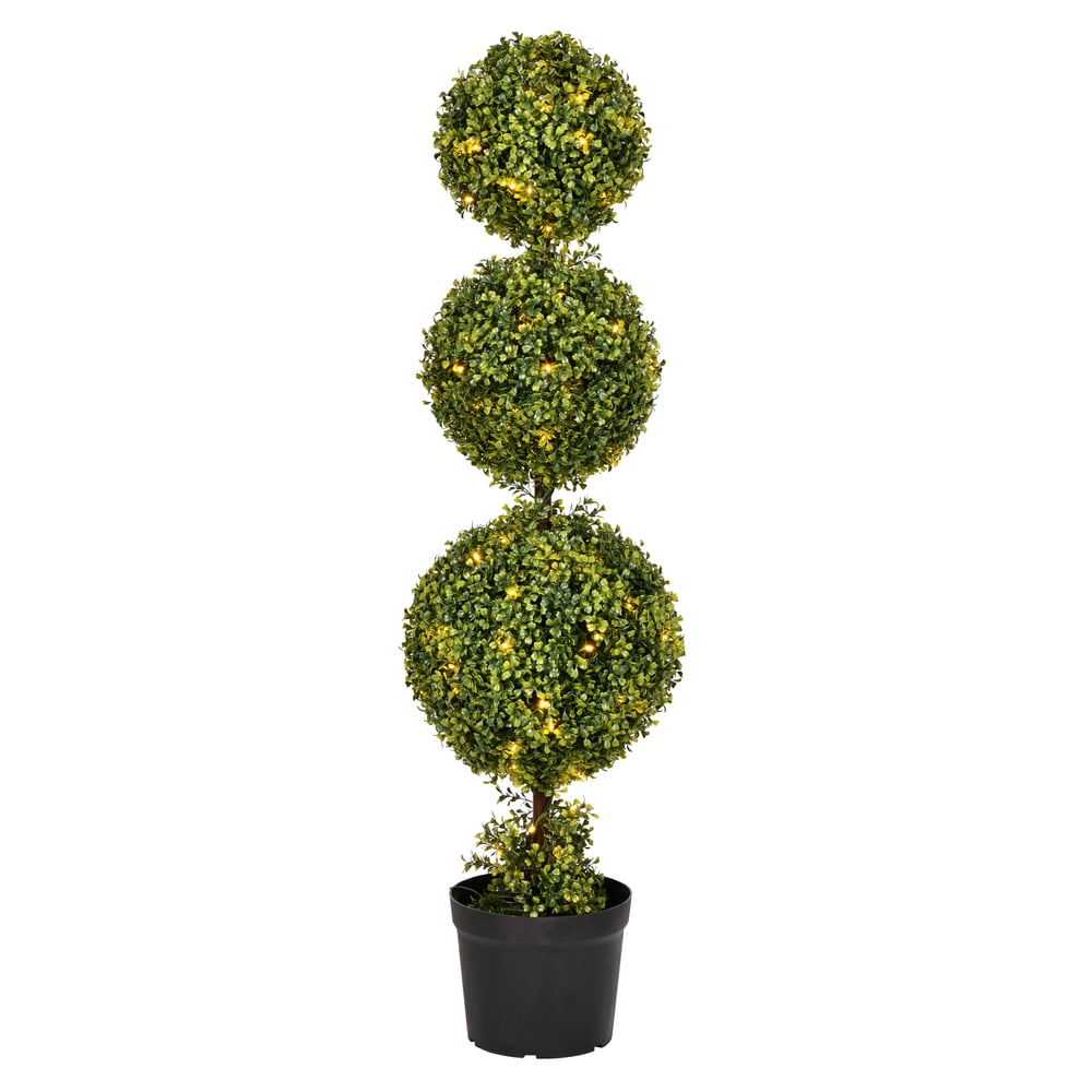 Triple Cedar Balls W/Lights 4'
