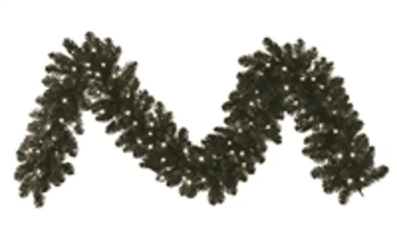 4.5'x14" Warm White Oregon Fir Garland - HBL