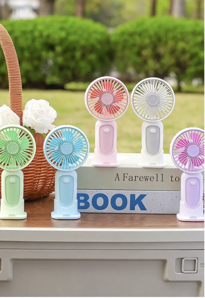 Breeze Anywhere™ 3-Speed Portable Hand Fan with Stand