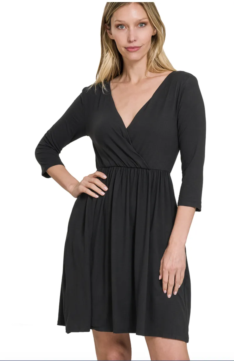 Buttery Soft Surplice Dress