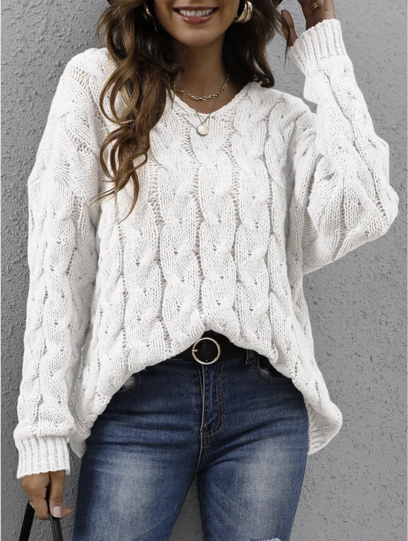 Cozy Comfort Hooded Cable Knit Sweater