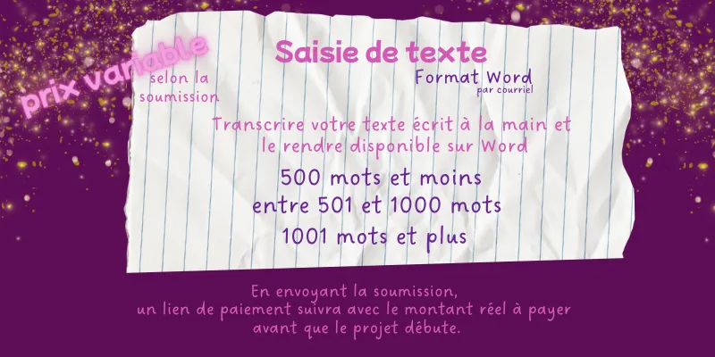 Saisie de texte