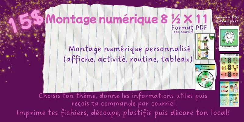 Montage numérique 8 1/2 x 11