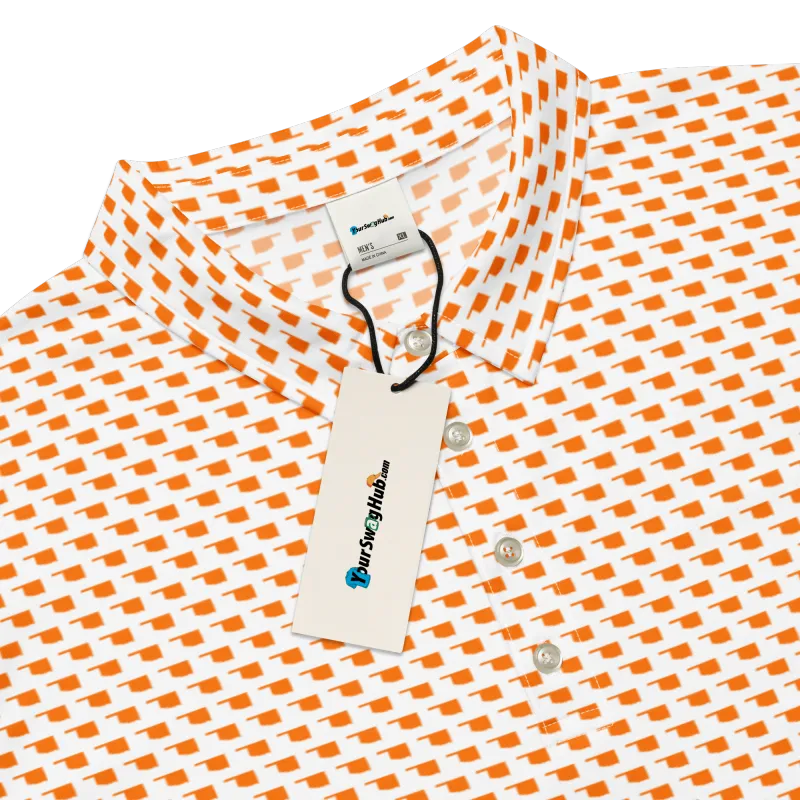 Men’s Fitted State of Oklahoma Polo in Orange