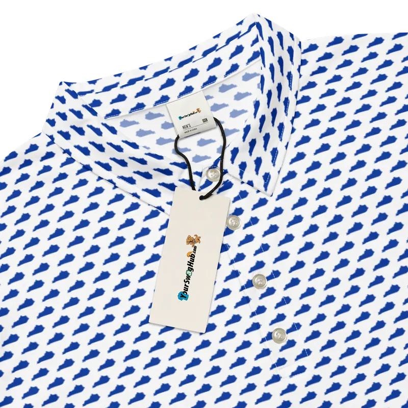 Men’s Fitted State of Kentucky Polo in Wildcat Blue