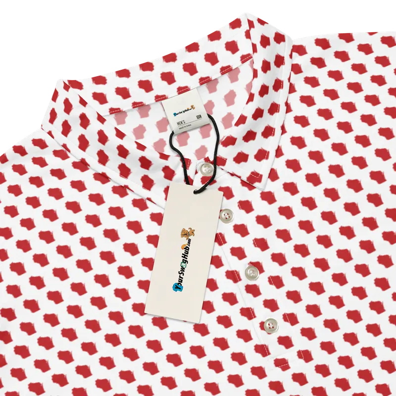Men’s Fitted State of Wisconsin Polo