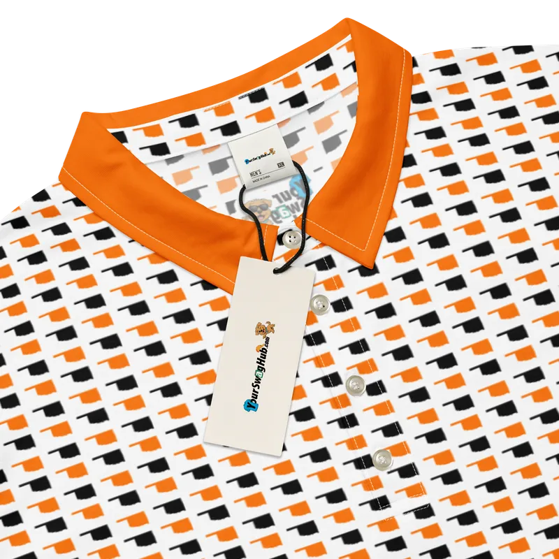 Men’s Slim Fit Oklahoma Polo in Orange and Black