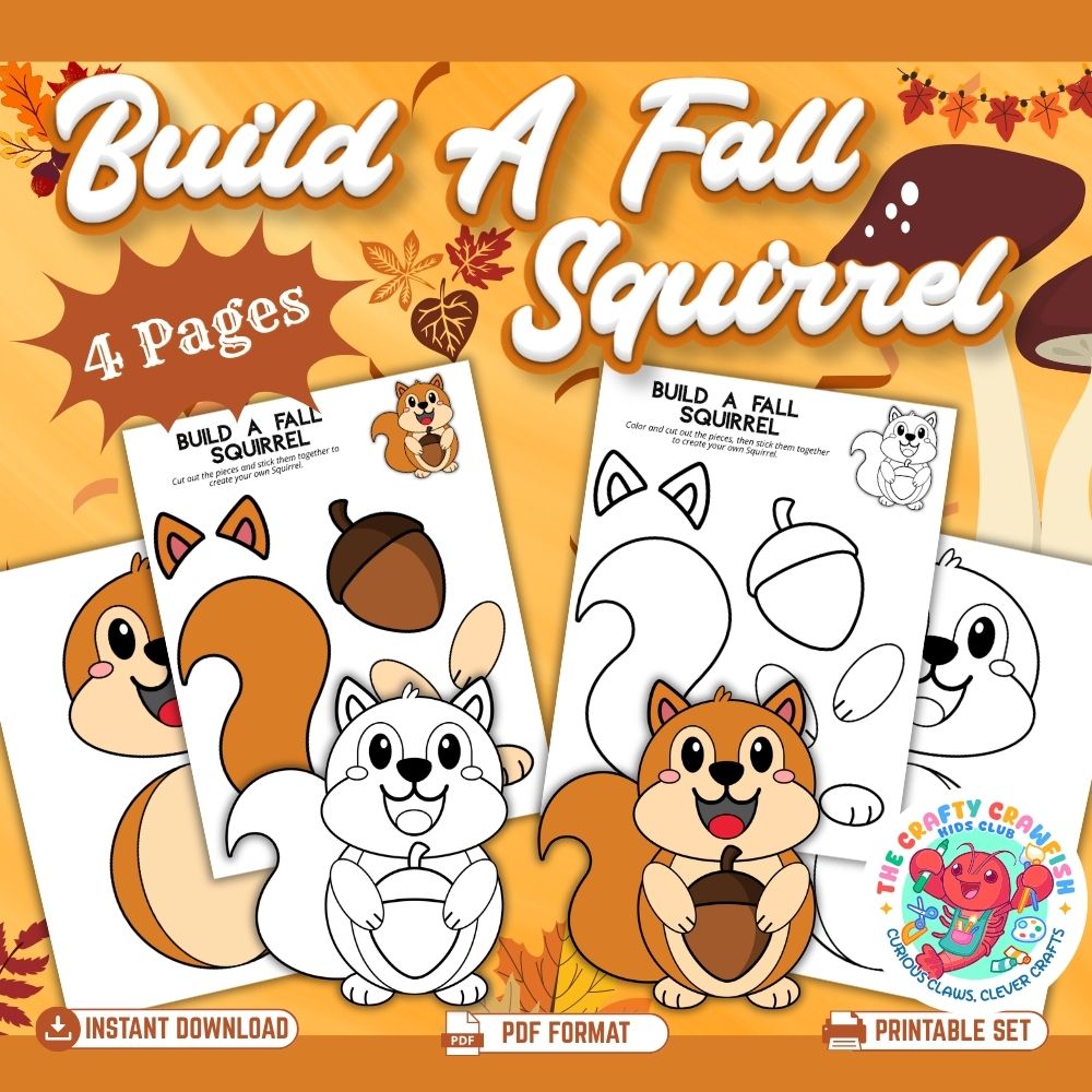 Build a Fall Squirrel Printable Craft for Kids