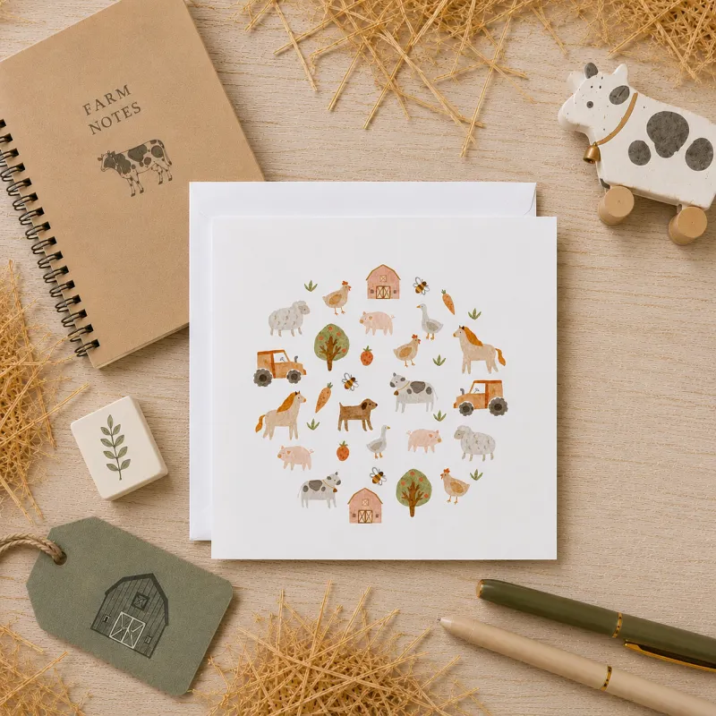 Greeting Card - Farmyard