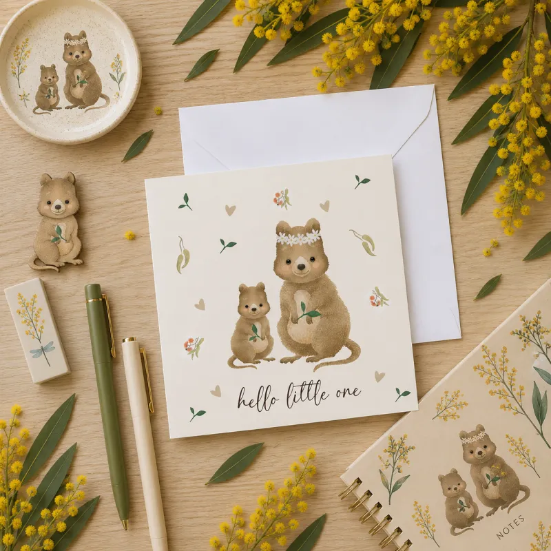Greeting Card - Hello Little One Quokka