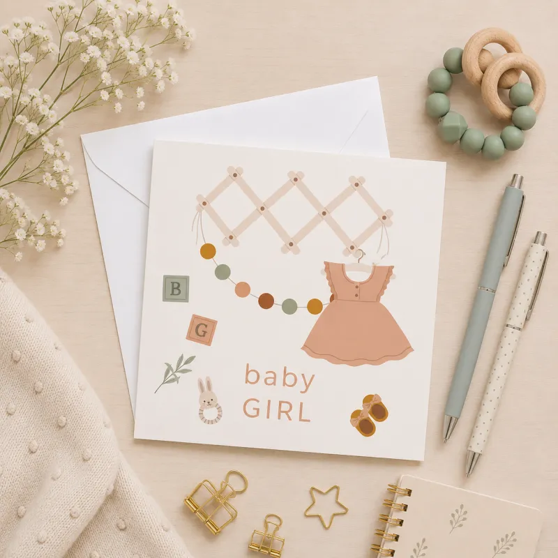 Greeting Card - Baby Girl Nursery