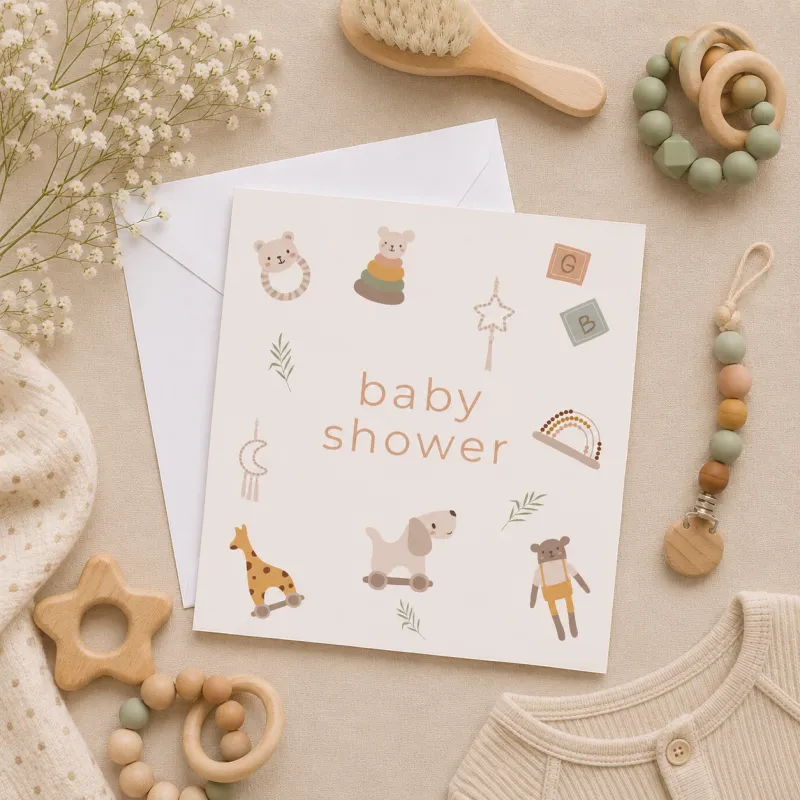 Greeting Card - Baby Shower Toys