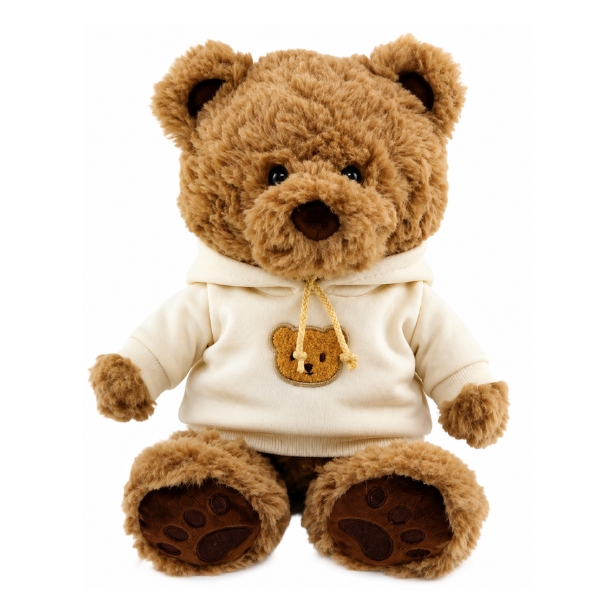 Pre-Order: Dudley the Bear with Cream Hoodie