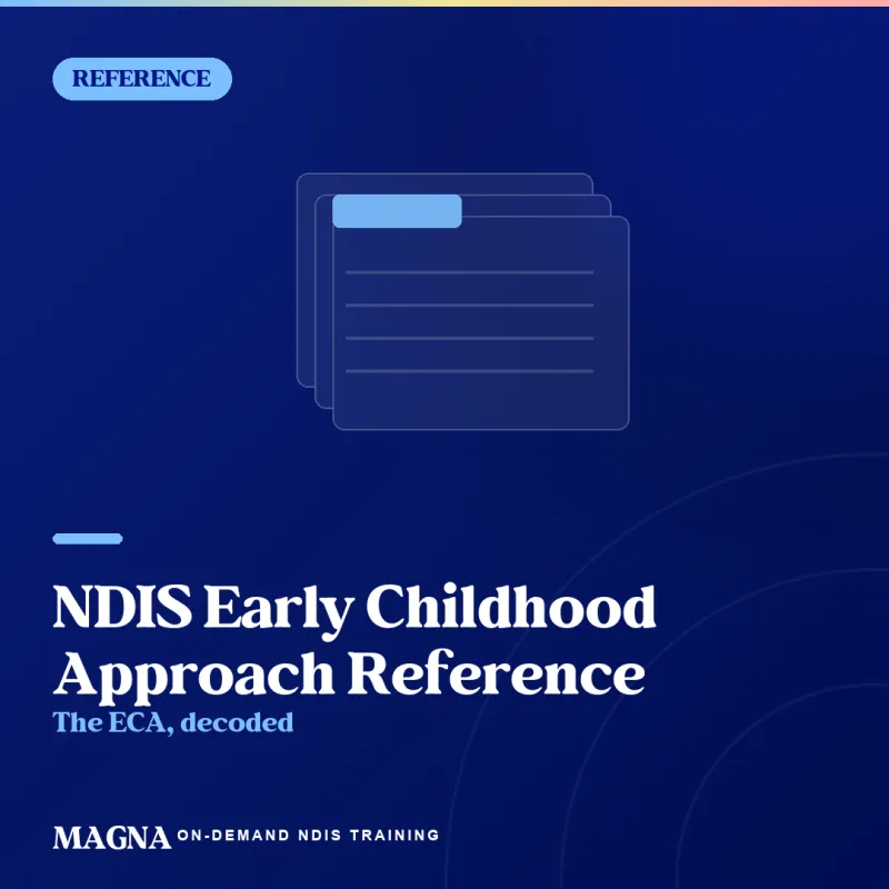 NDIS ECA Reference Document
