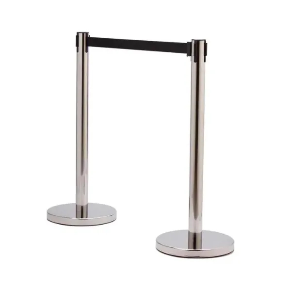 Geleidingspaal met riem Ecobarrière+ | Crowd control paal