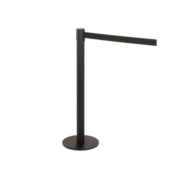Geleidingspaal Slim Plus zwart met riem - Crowd control