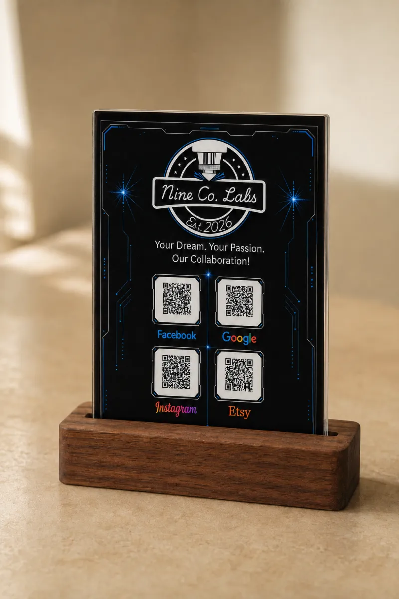Acrylic Display Sign with stand 
