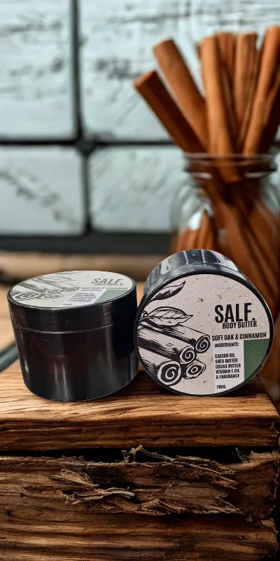 Body Butter - Soft Oak and Cinnamon 200g (For Him)