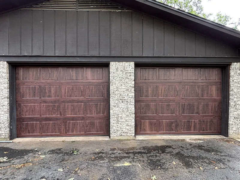 Completed residential garage door installation by Dynamic Door Service