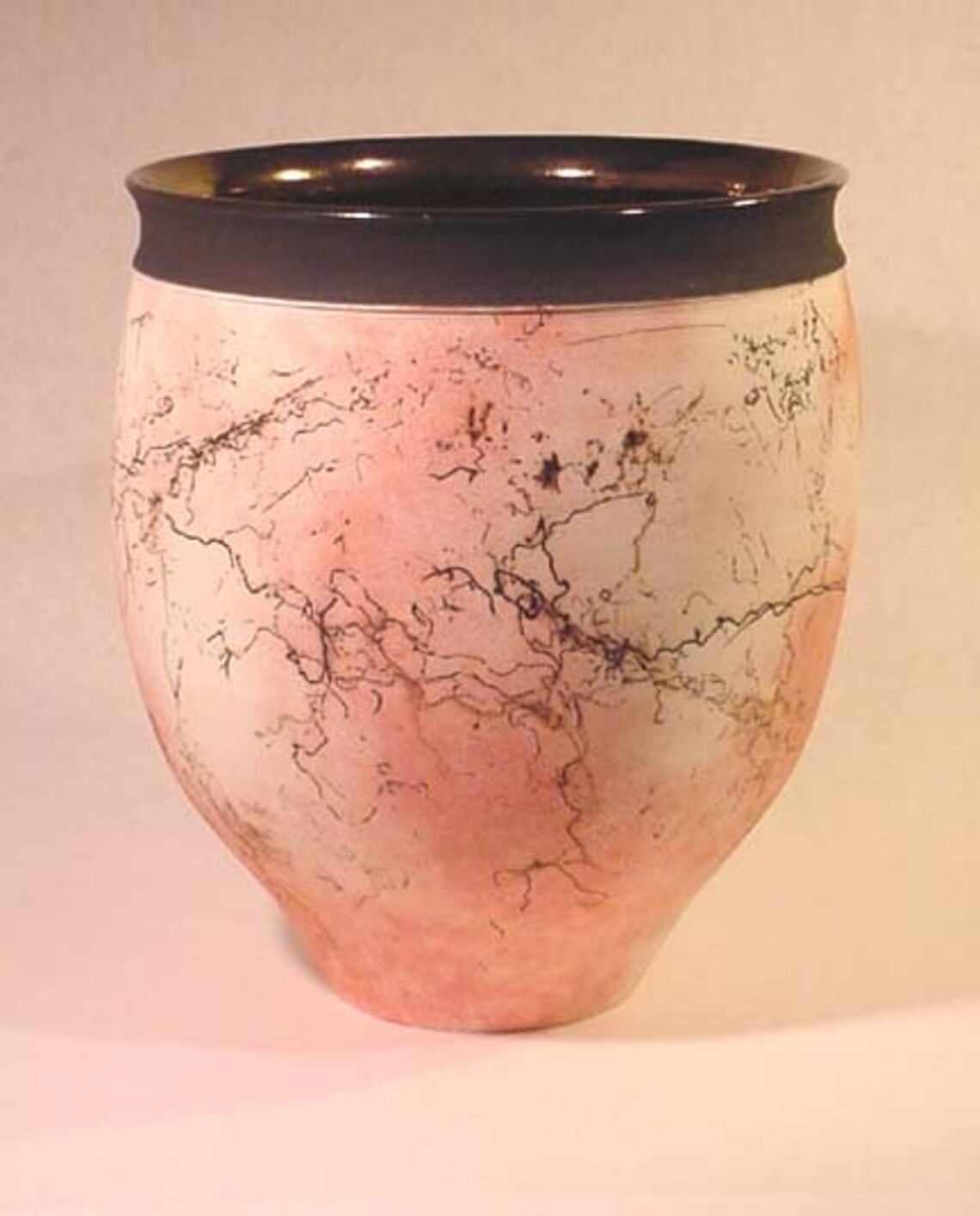 HORSEHAIR RAKU VASE