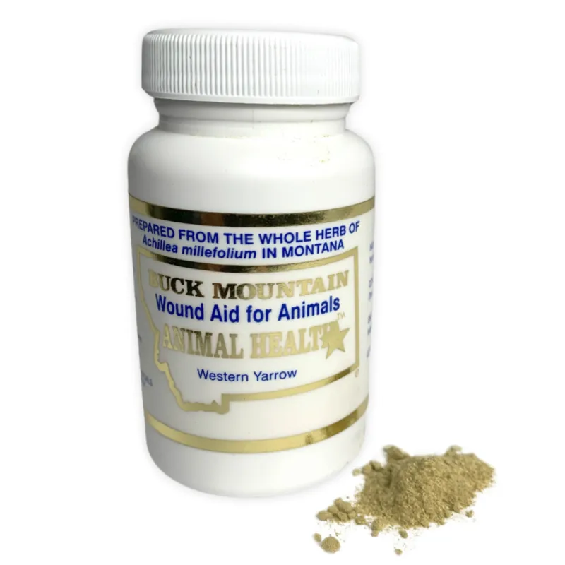 Buck Mountain Yarrow Powder for Dogs, Cats & Horses