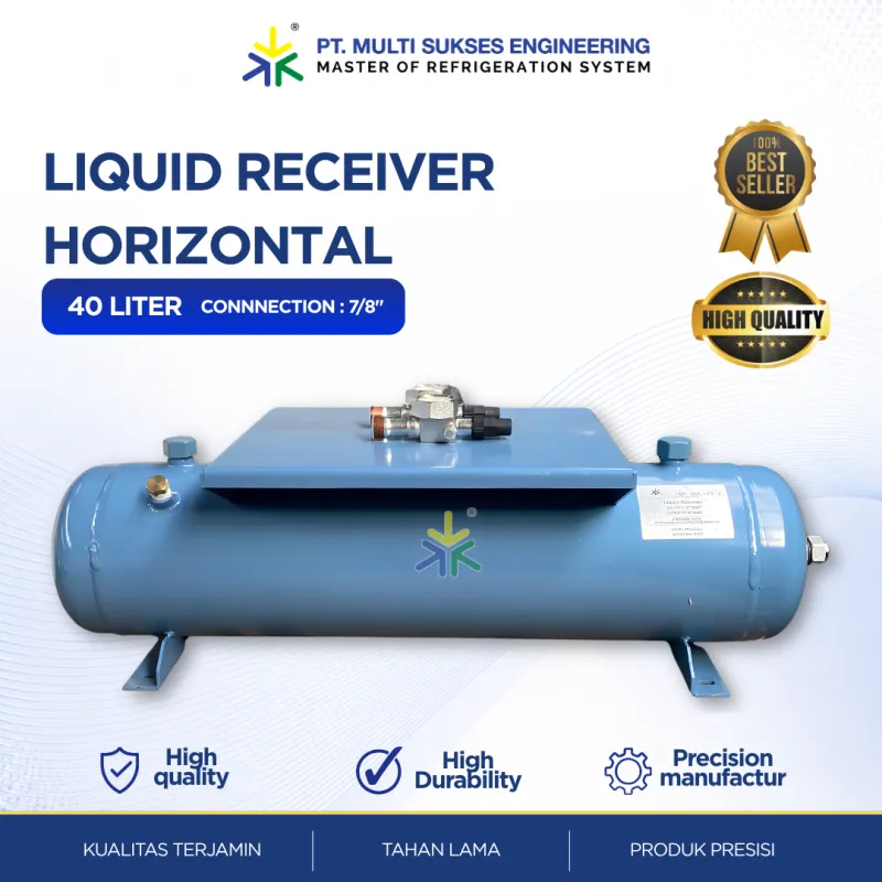 Liquid Receiver Horizontal 40 Liter