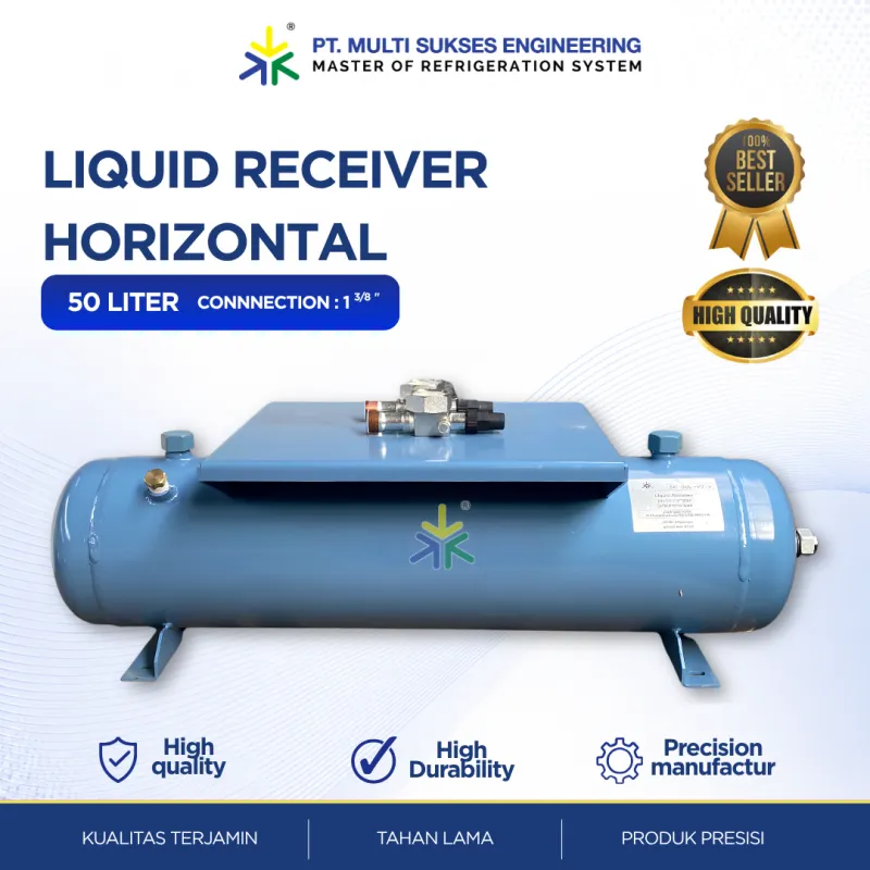 Liquid Receiver Horizontal 50 Liter
