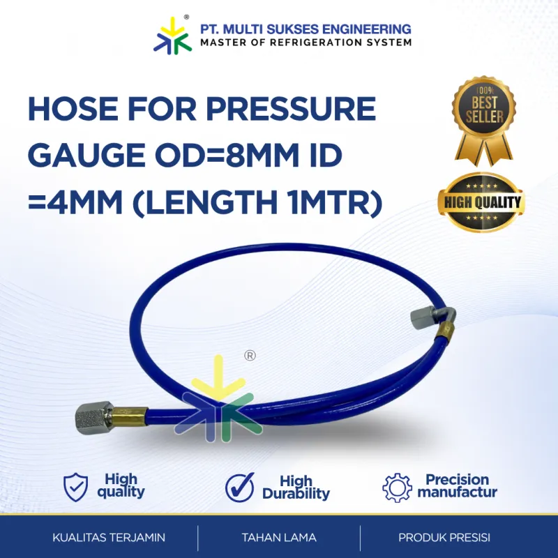 Hose for Pressure Gauge OD 8mm ID 4mm 1 Meter