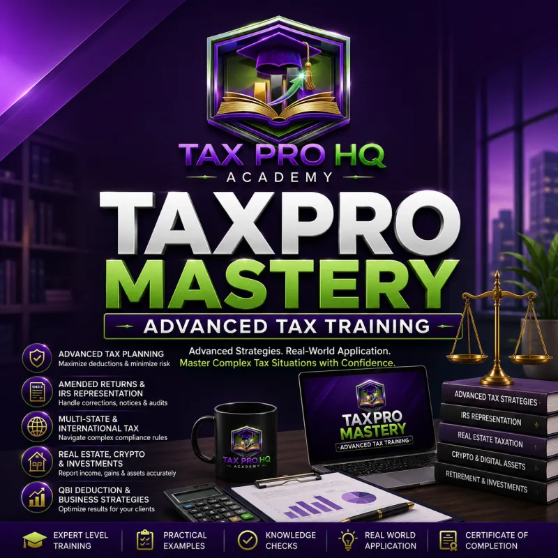 TaxPro Mastery: Advanced Tax Training (Snapshot)