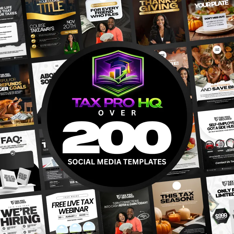 Black Tax Marketing Templates