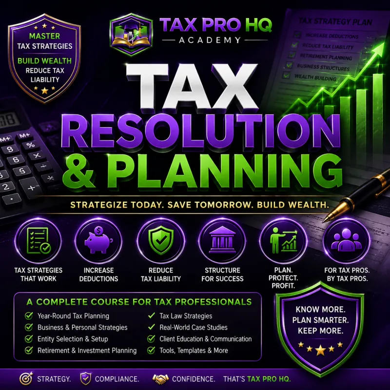Tax Resolution & Planning (Snapshot) 