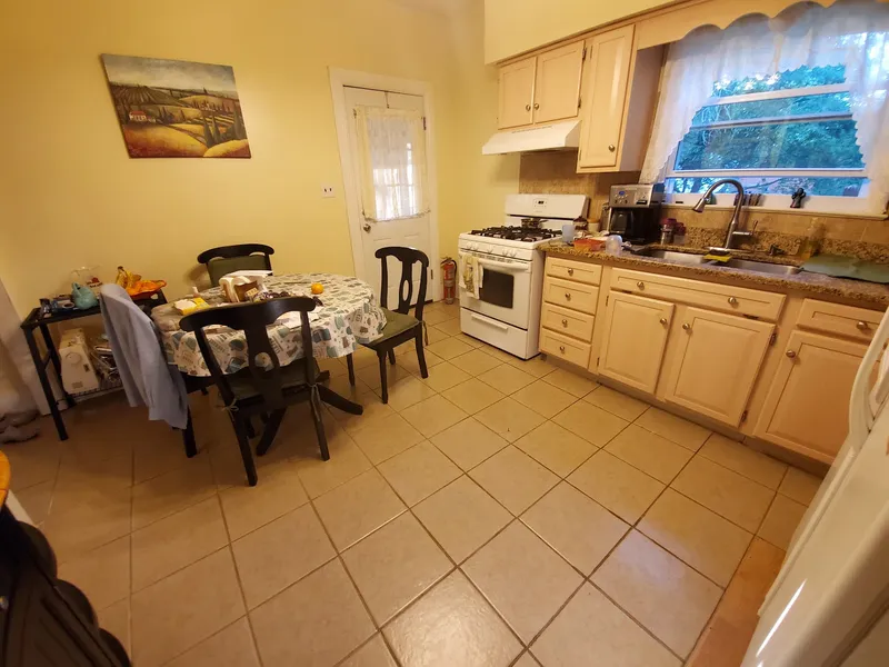 Kitchen and dining area before renovation