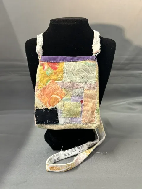 Cellphone Pouch- Patchwork w/ Floral Handle