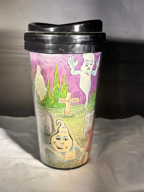 Ghosts in Cemetery Travel Mug