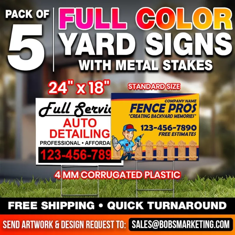Pack of 5 Yard Signs