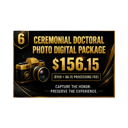 Ceremonial Doctoral Photo Digital Package — $156.15 