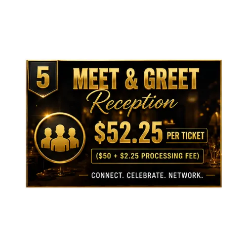 Meet & Greet Reception — $52.50