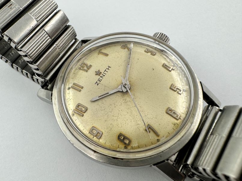 Vintage ZENITH Arabic Dial Manual Winding Cal 2532 All Stainless Steel - 34 mm