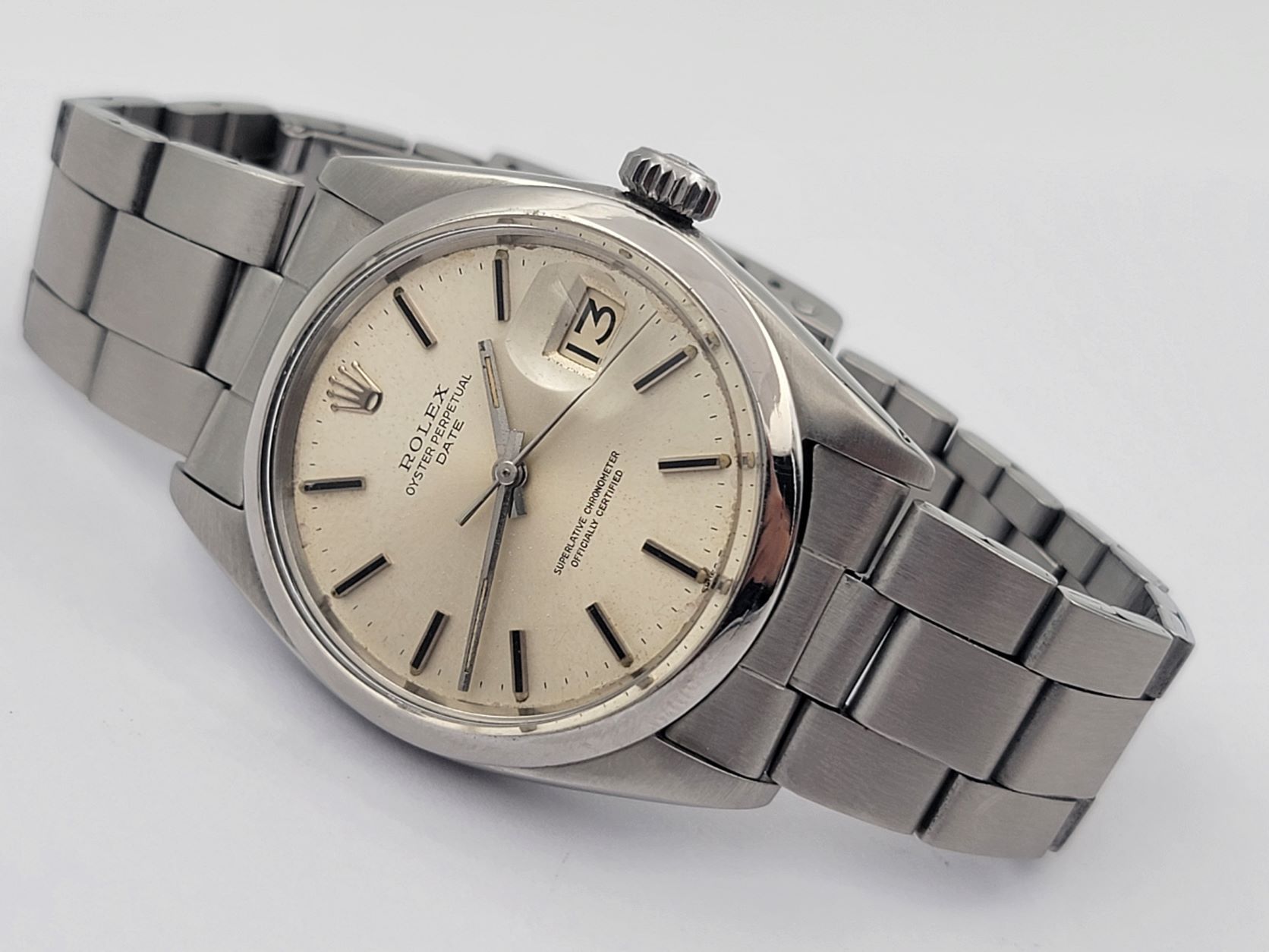Vintage ROLEX 1500 Oyster Perpetual Date Automatic Cal 1560 SERVICED - 34 mm
