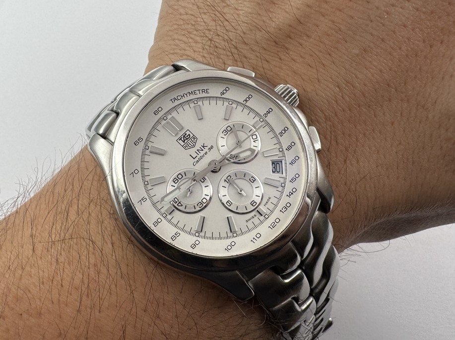 TAG HEUER Link CT511B White Dial Chronograph Automatic Cal 36 (Zenith) - 41 mm