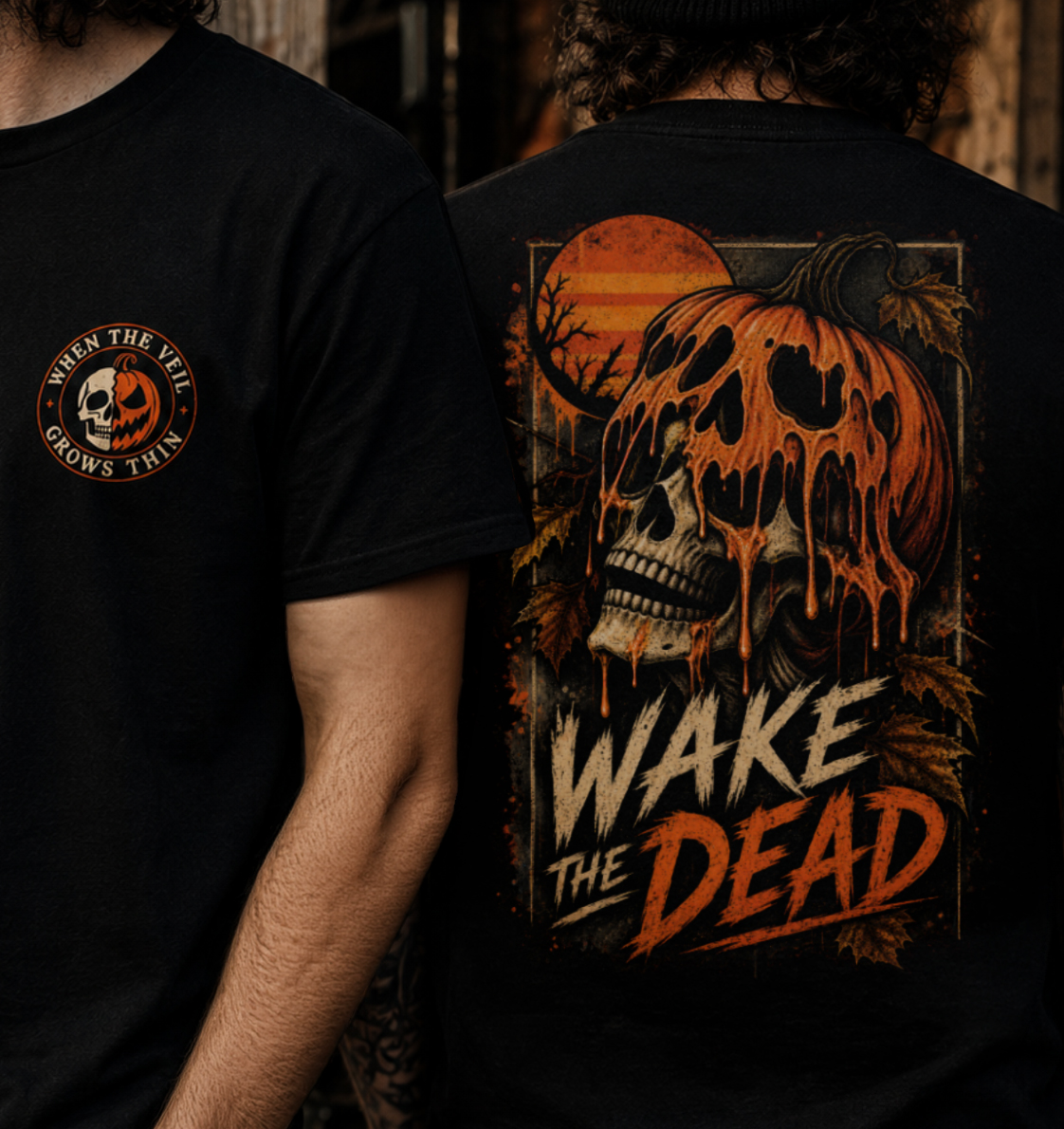 Wake the Dead Vintage Graveyard Horror T-Shirt