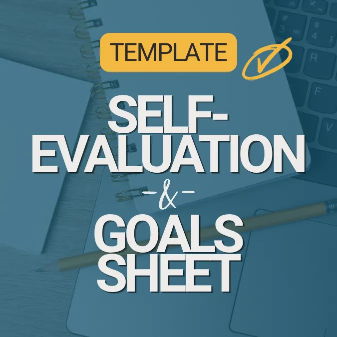 Self-Evaluation & Goals Worksheet Template
