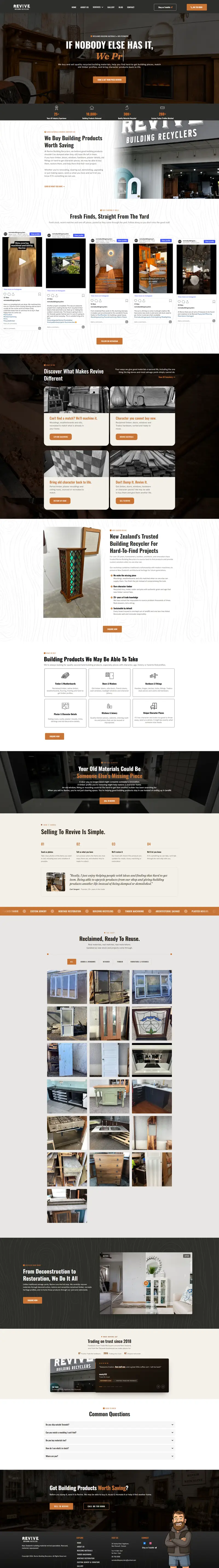 Revive Building Recyclers website