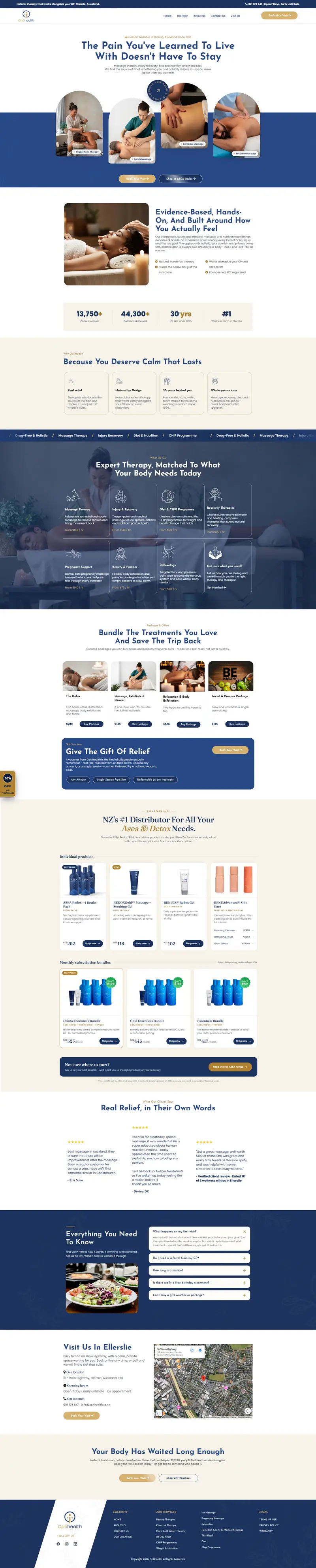 OptiHealth website