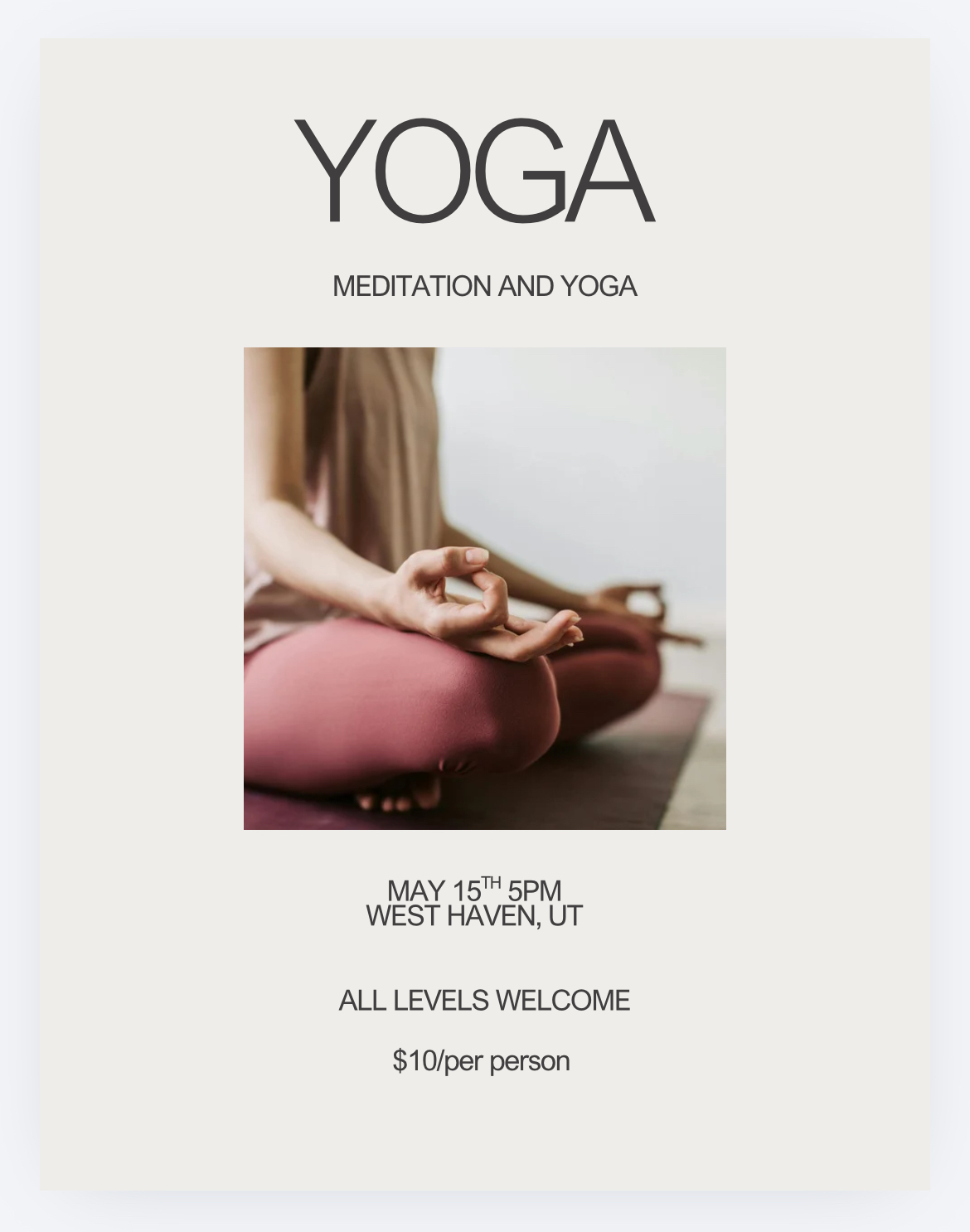 Yoga/Meditation Class