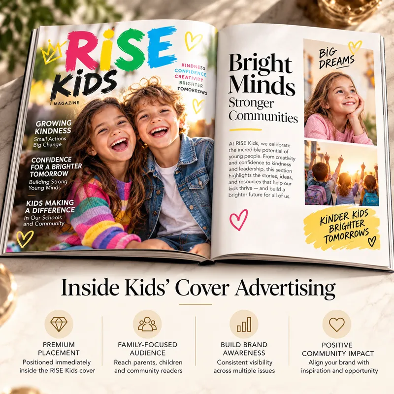 Inside Kids' Cover  — RISE Magazine 